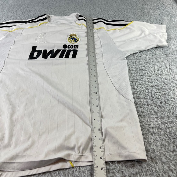 Real Madrid Kaka 8 Soccer Jersey White Adidas Short Sleeve Boys Size Medium - Picture 4 of 8